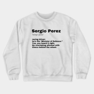 Sergio Perez F1 T-shirt, Formula 1, dictionary definition Crewneck Sweatshirt